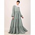 3 frilled design abaya-Sky Blue 3 frilled design abaya-Sky Blue